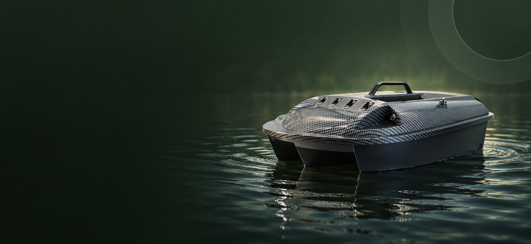 Nanotec voerboot op het water