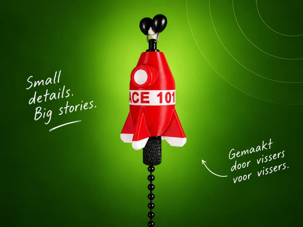 Rode KERP Rocket Bobbin, ontworpen en 3D-geprint in België